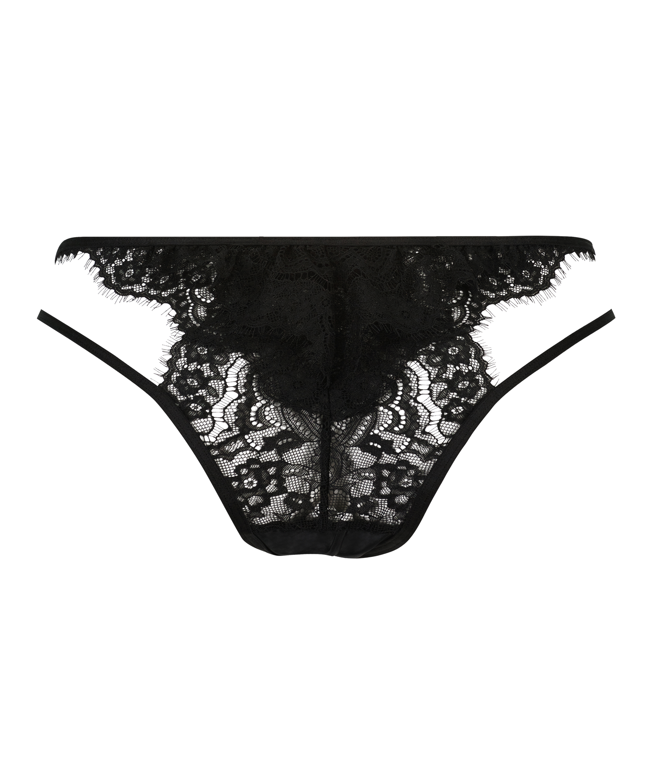 Slip br&eacute;silien &eacute;chancr&eacute; ouvert Portia, Noir, main