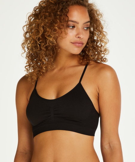 Brassière sans coutures Marine, Noir