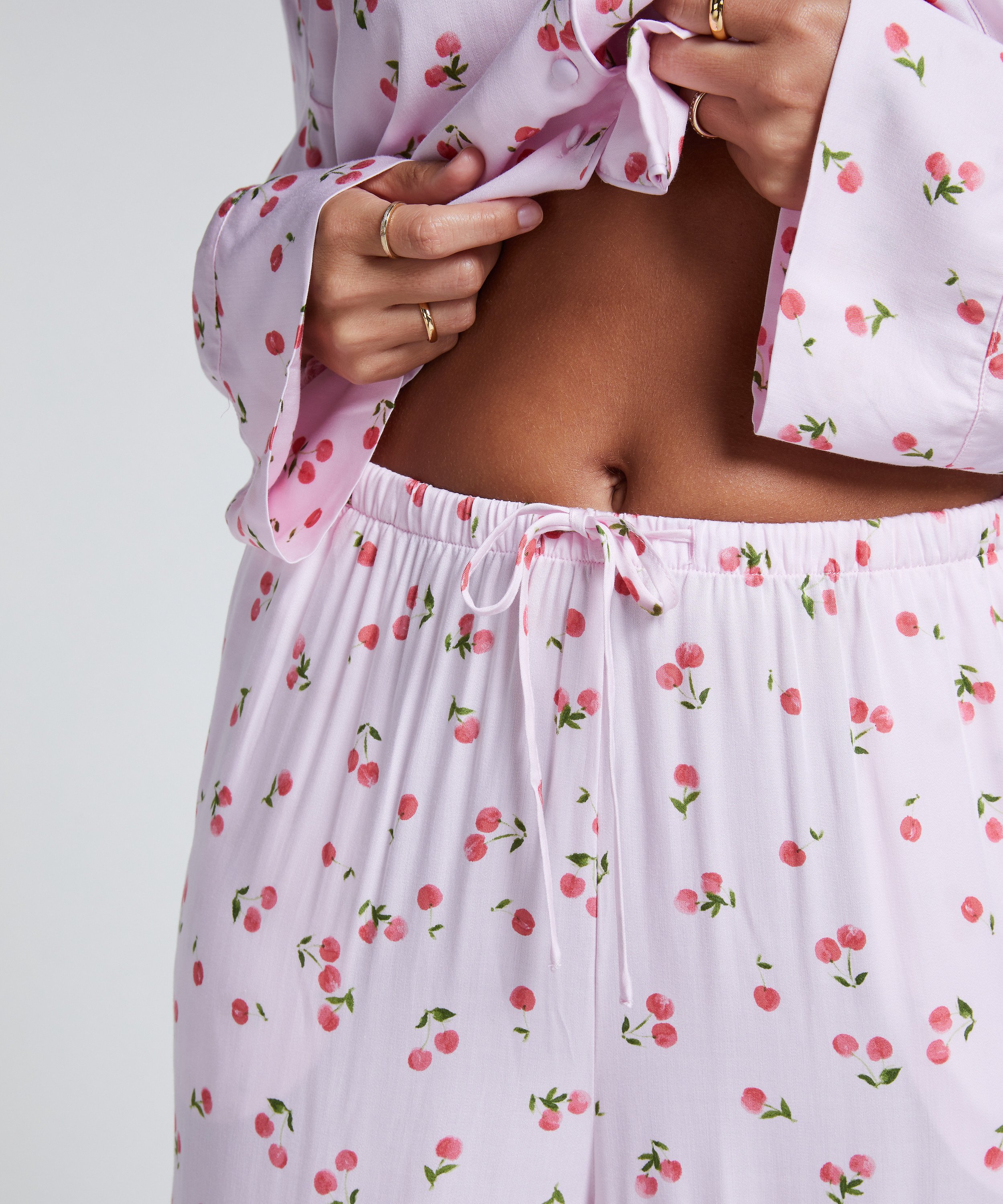 Pantalon Satin, Rose, main