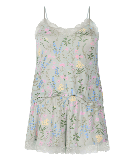 Ensemble de pyjama court Cami, Vert