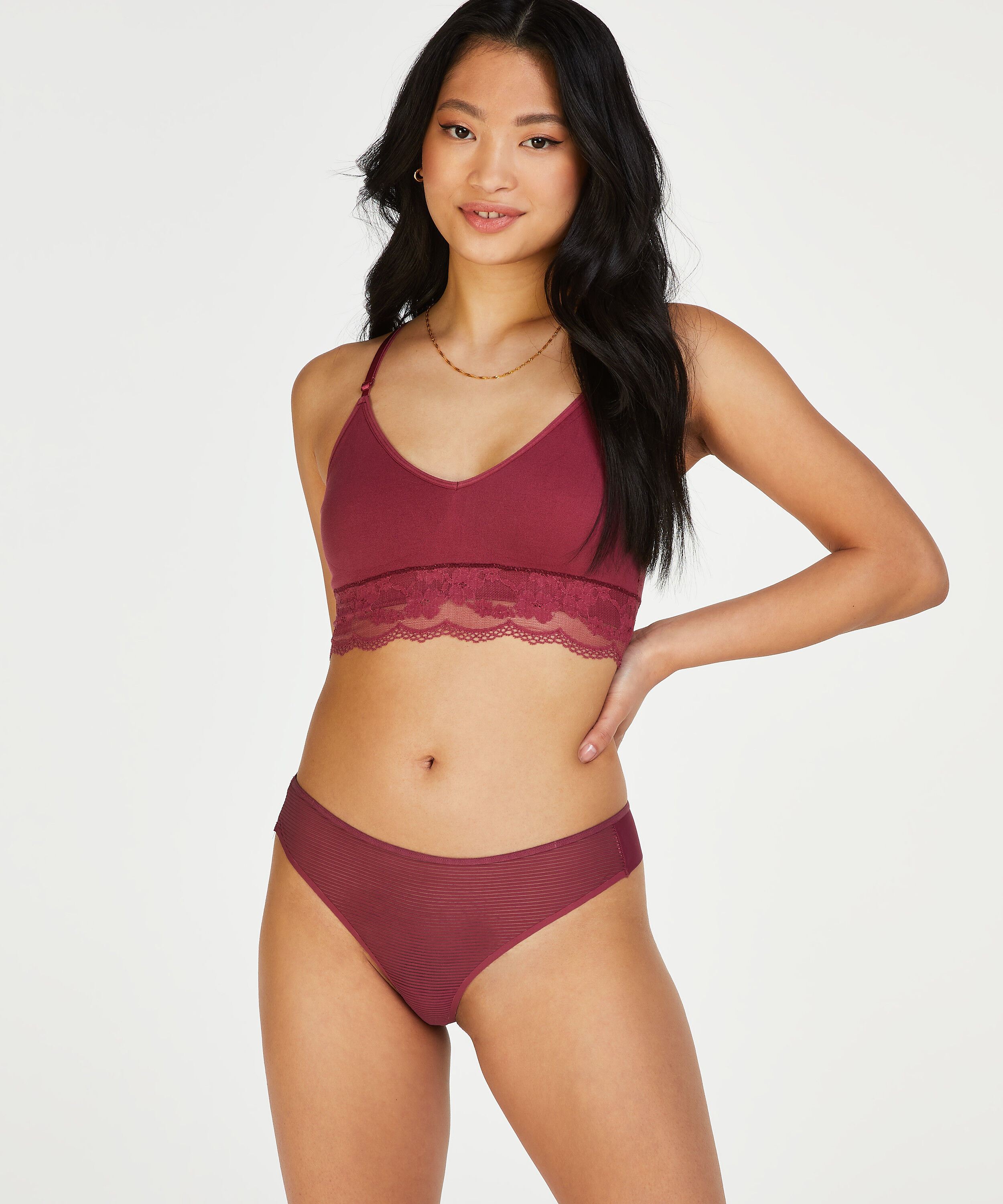 Invisible string Stripe mesh, Rood