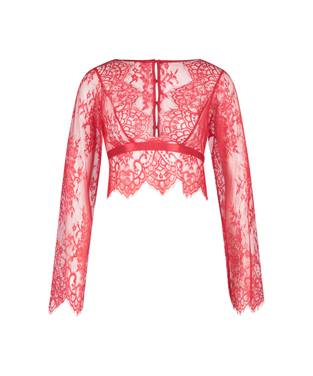 Top Allover Lace, Rouge
