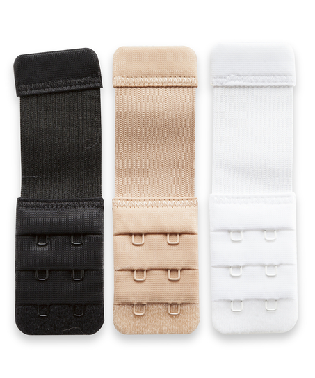 Lot de 3 extensions pour soutien-gorge, Blanc