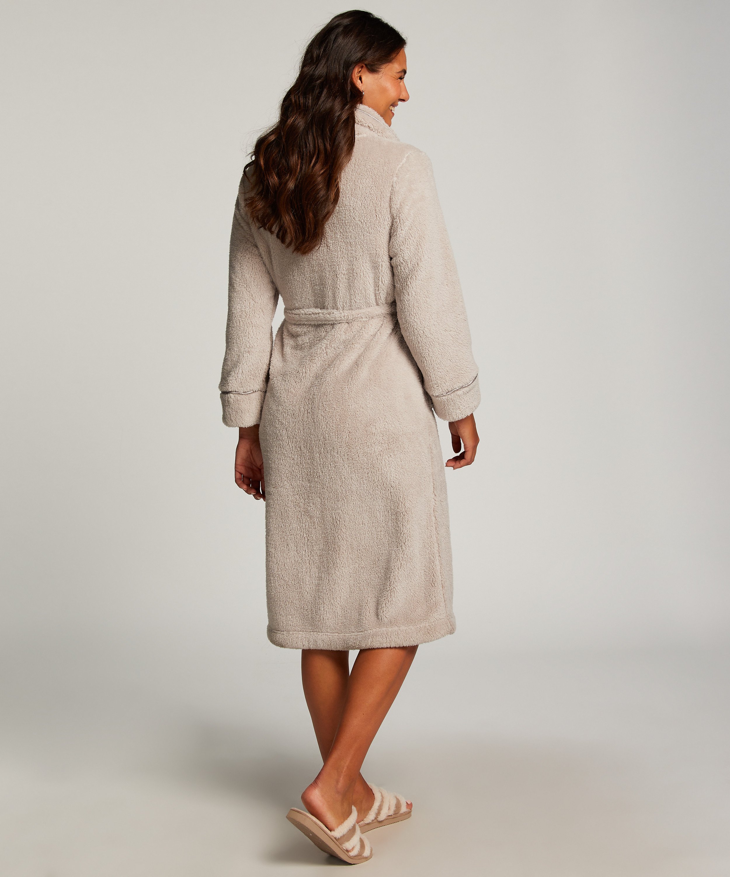 Badjas Fleece, Bruin, main