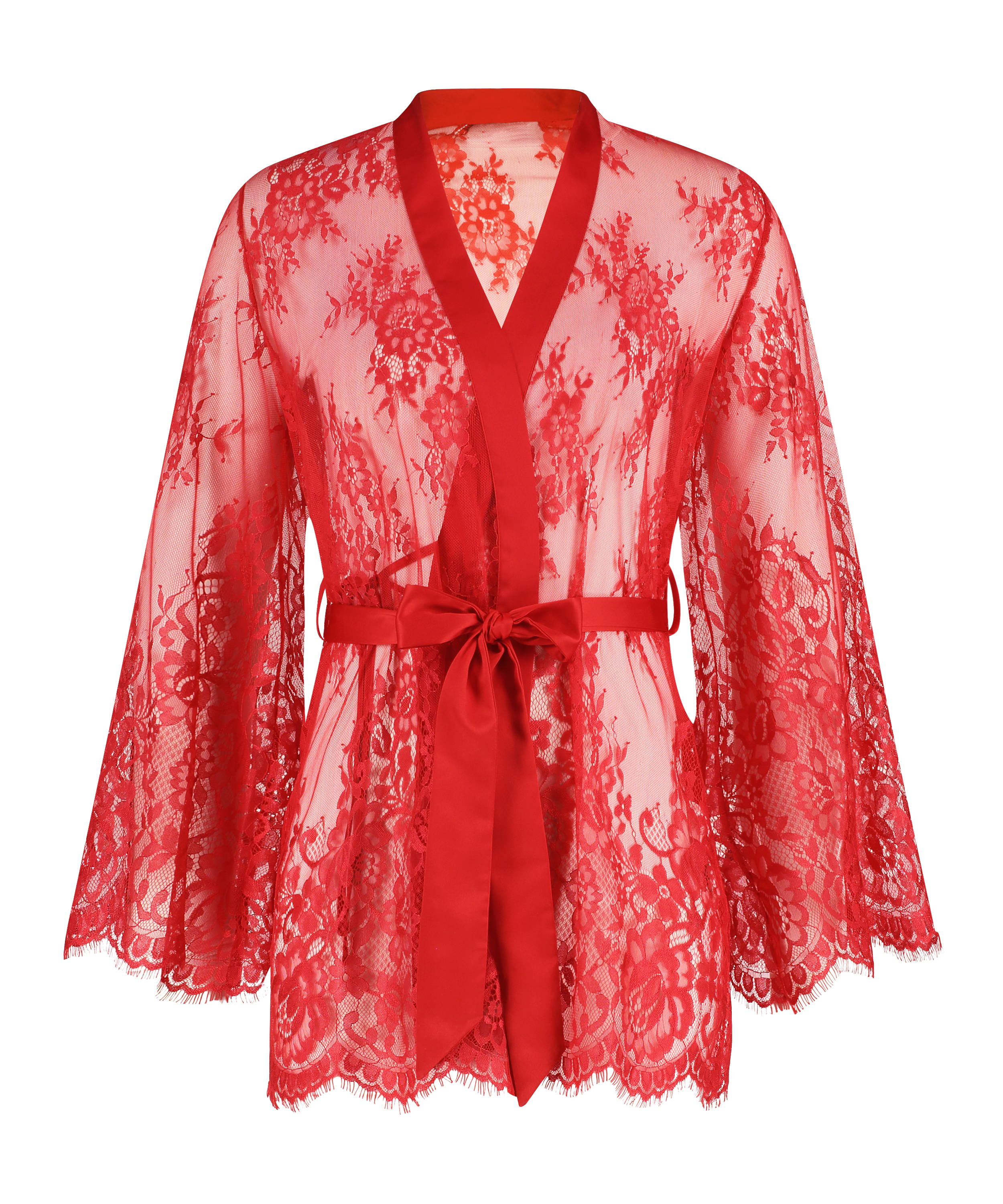 Kimono Lace Isabelle, Rouge, main