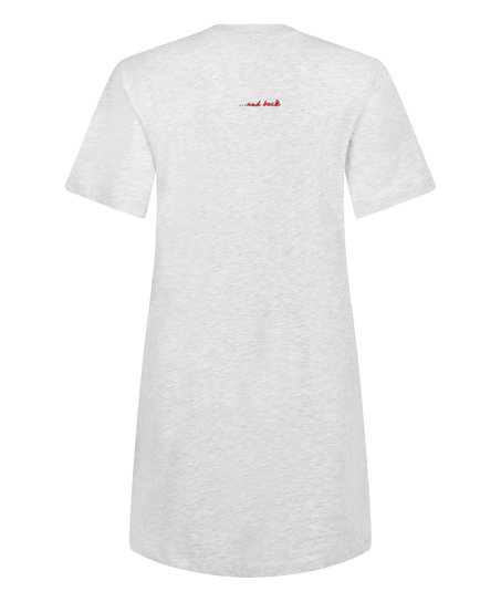 Chemise de nuit col rond, Gris