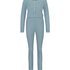 Pyjama Waffle Placket, Bleu