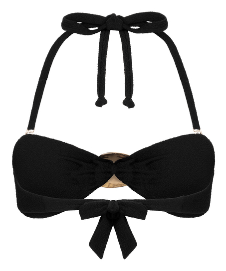 Haut de bikini bandeau Cabo, Noir