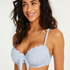 Haut de bikini pr&eacute;form&eacute; &agrave; armatures Scallop, Bleu