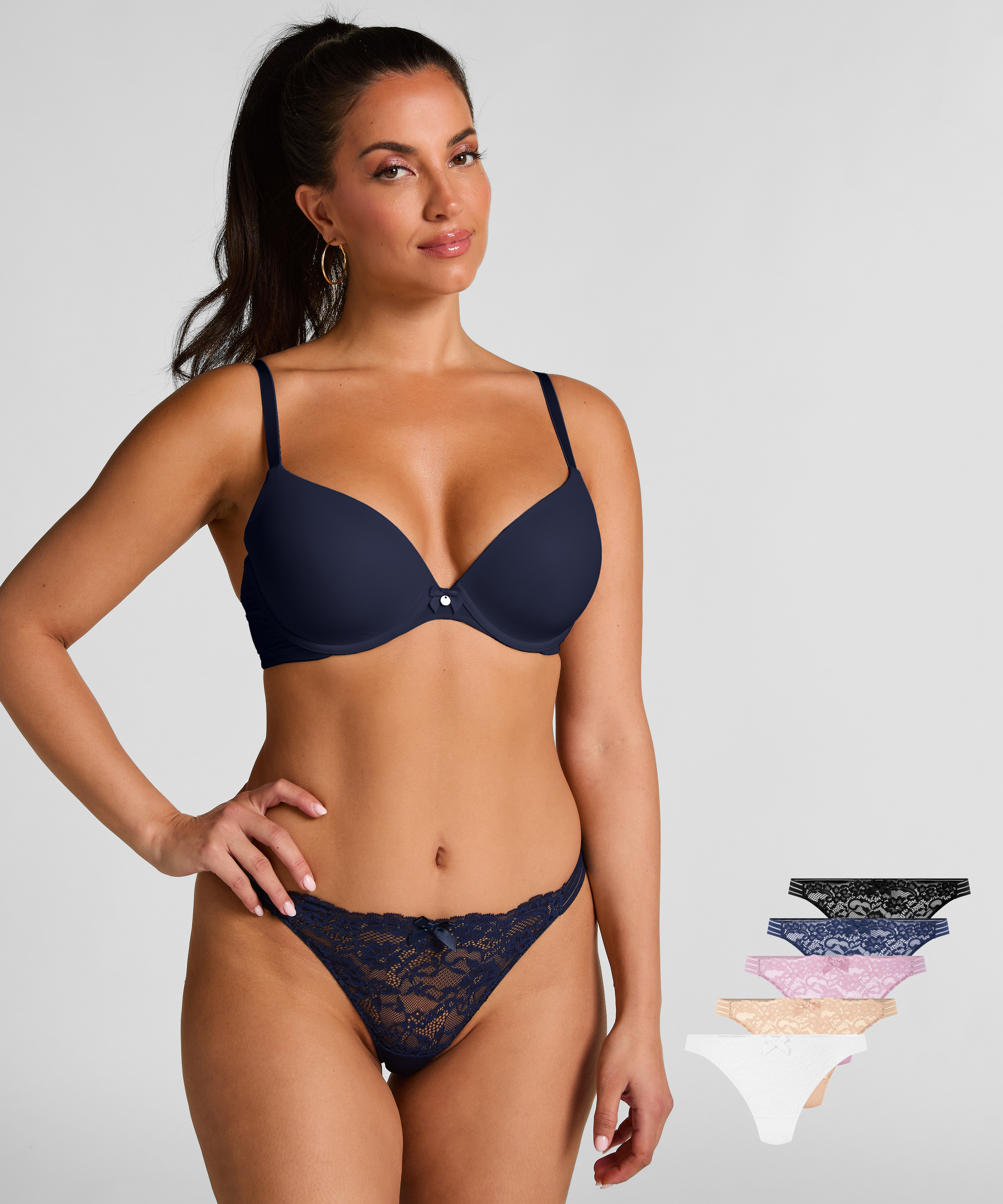 5-pack Sully string, Blauw, main