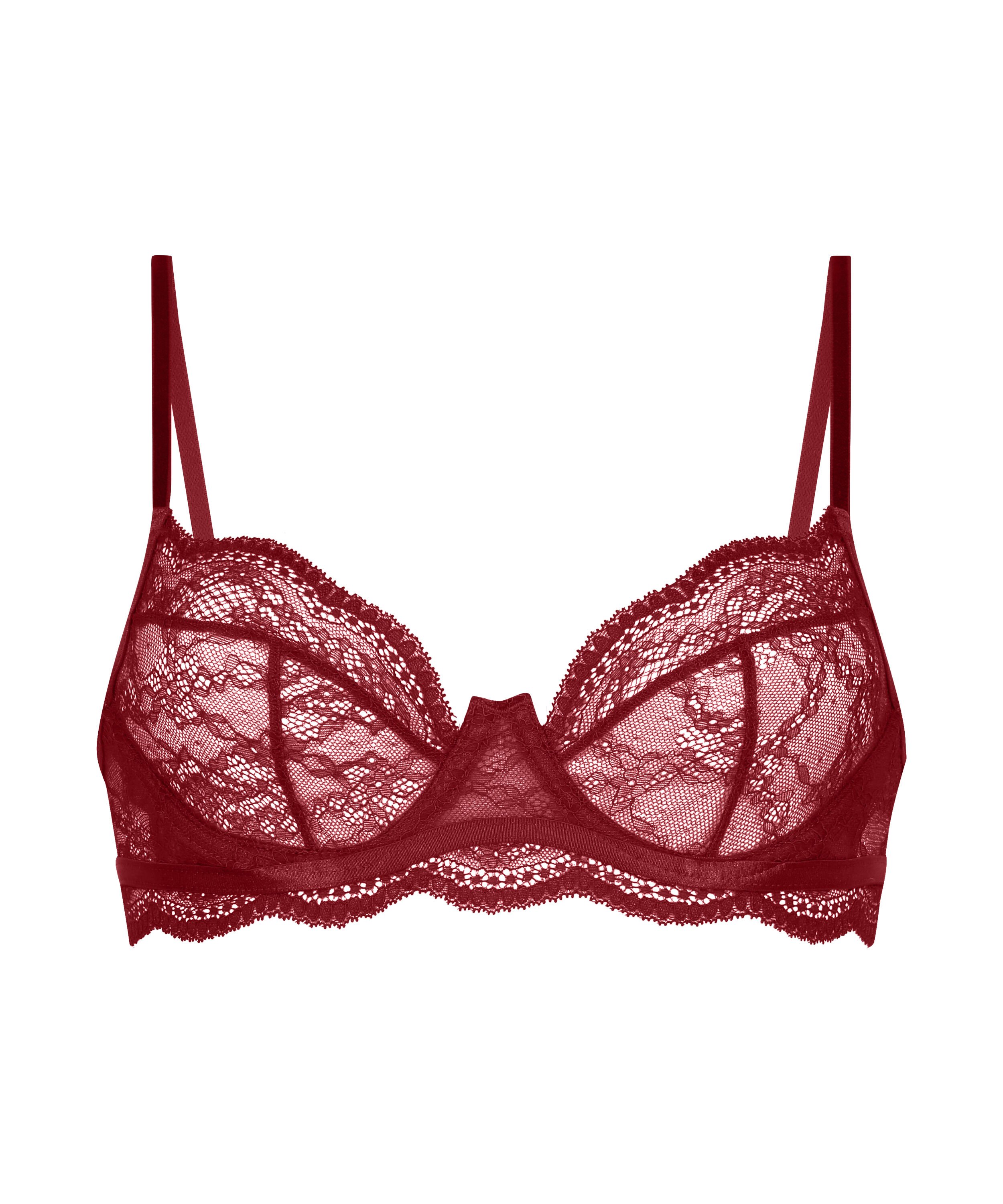Soutien-gorge non-rembourr&eacute; &agrave; armatures Isabelle, Rouge