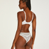 Slip brésilien échancré Arla, Blanc