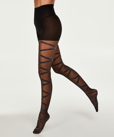 20 Denier Panty Open Gladiator, Zwart