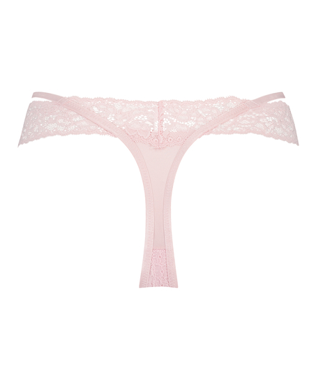 Extra lage v-string Elliena, Roze