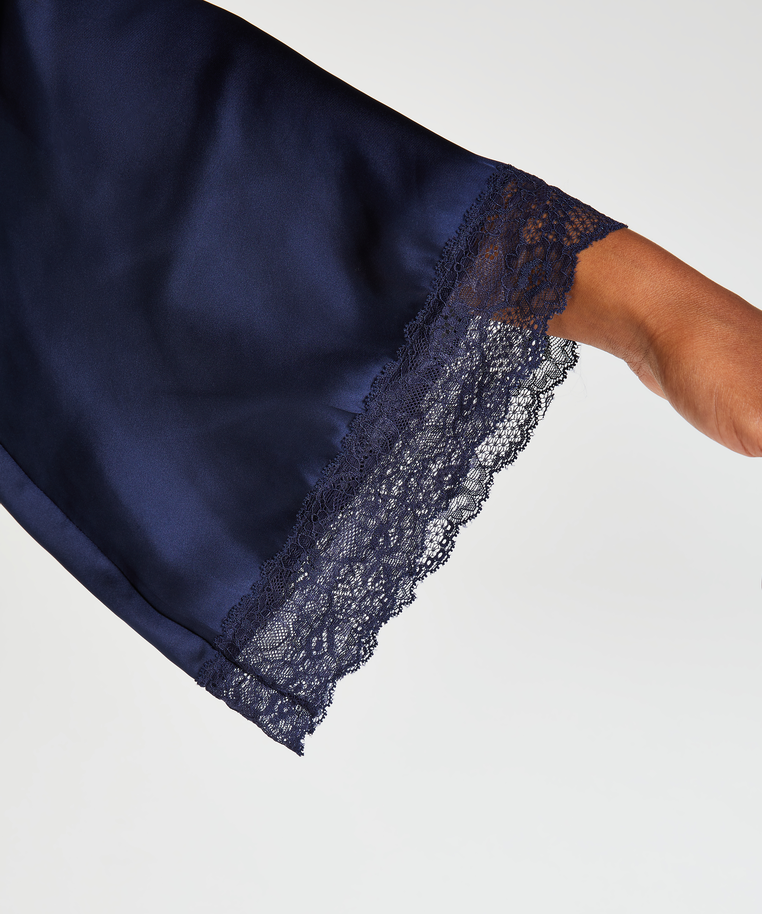 Petite Kimono satin meili, Blauw, main