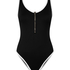 Maillot de bain zipp&eacute; en n&eacute;opr&egrave;ne Mono, Noir