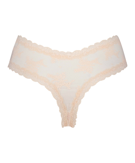 Slip brésilien V-shape mesh, Rose