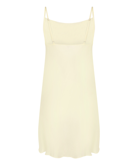 Robe nuisette en satin Minimal, Jaune