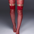 Private Stay-Up Fishnet, Rood