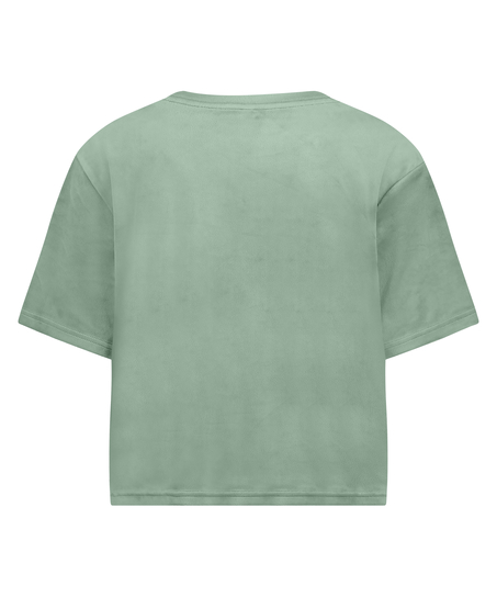 Top Velours Pocket, Groen