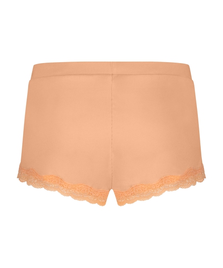 Ribbed Lace Shorts, Roze