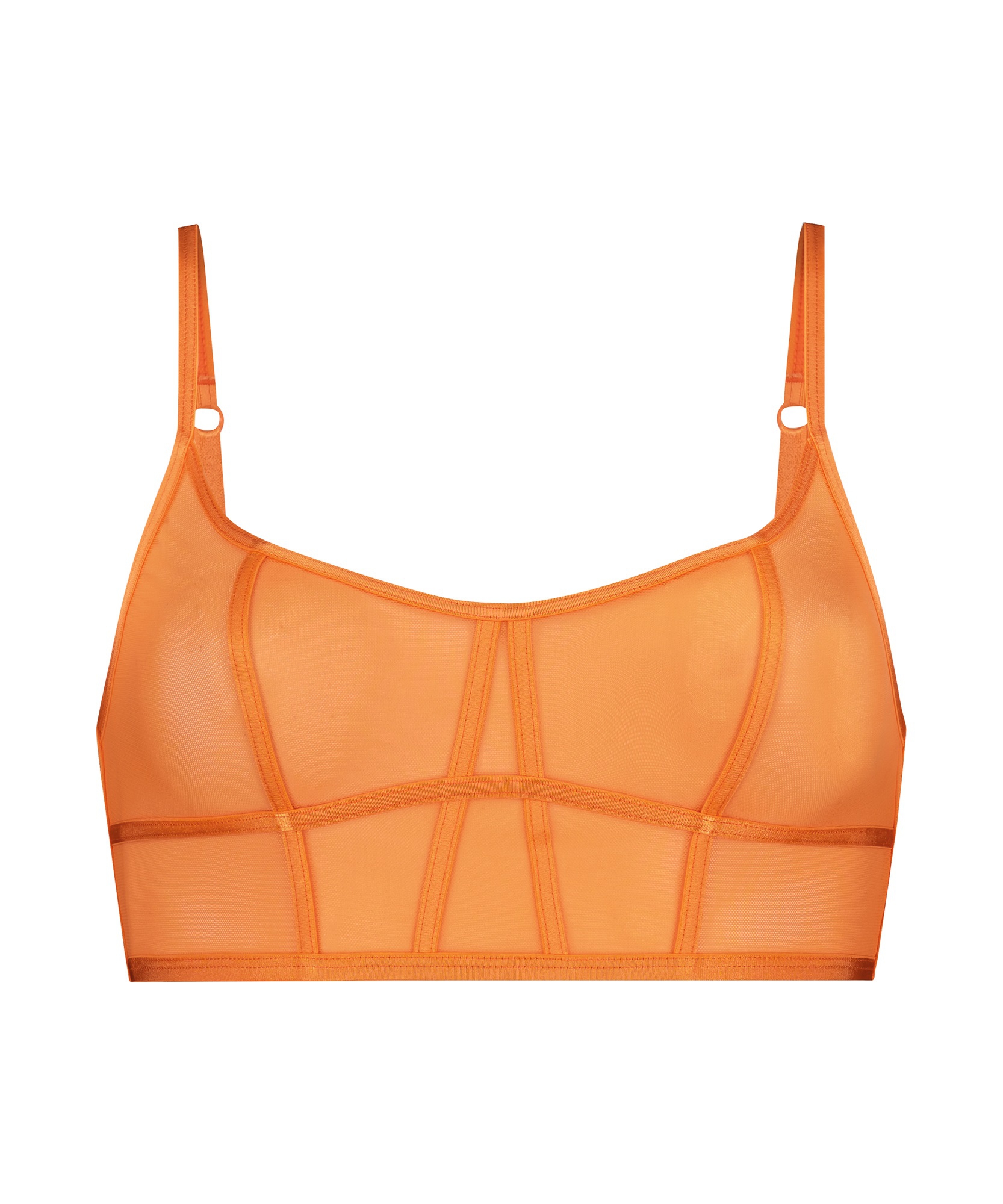 Bralette longline Sexy Mesh, Oranje, main