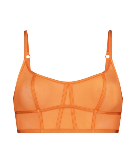 Bralette longline Sexy Mesh, Oranje