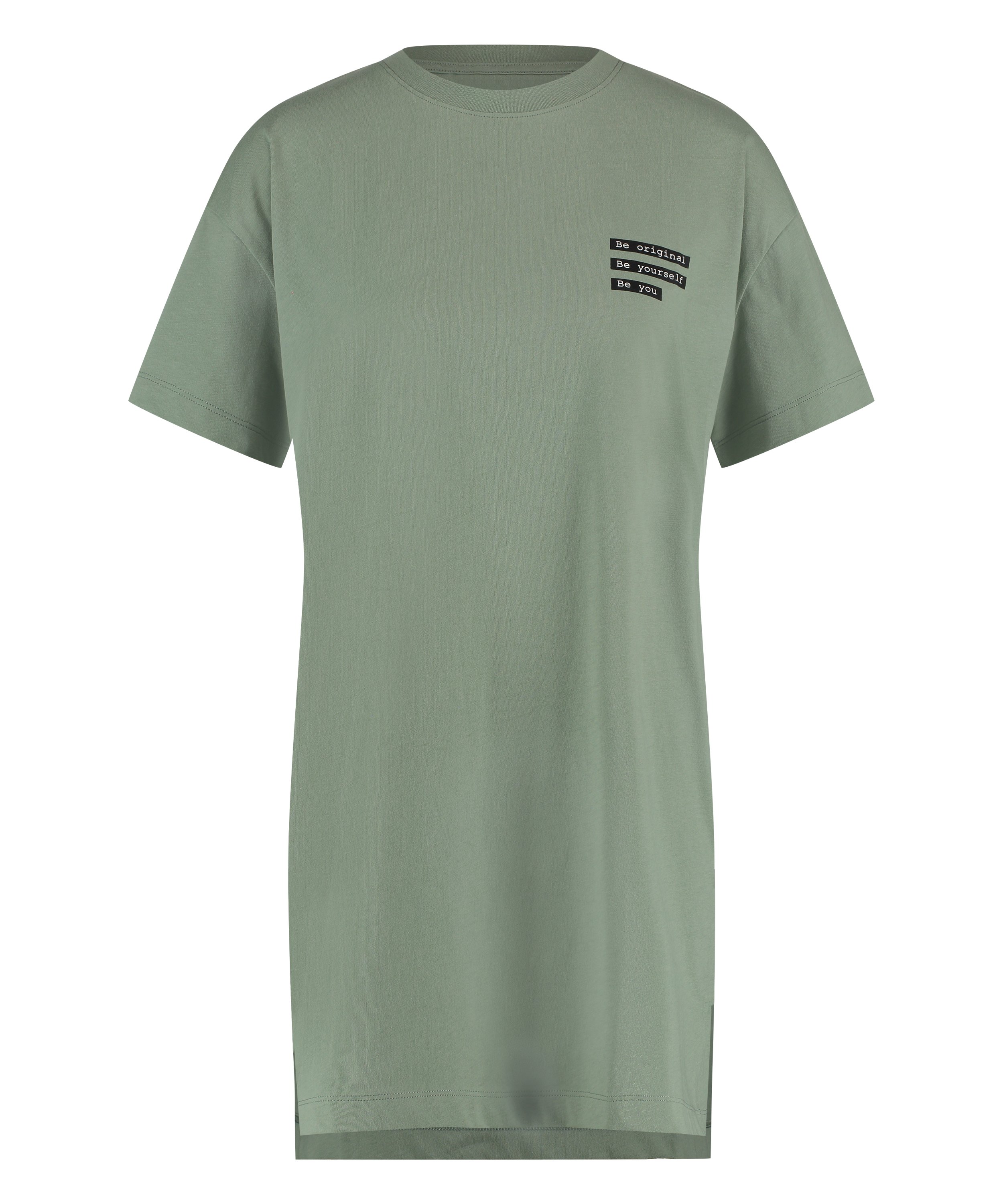 Nachthemd Ronde hals, Groen, main