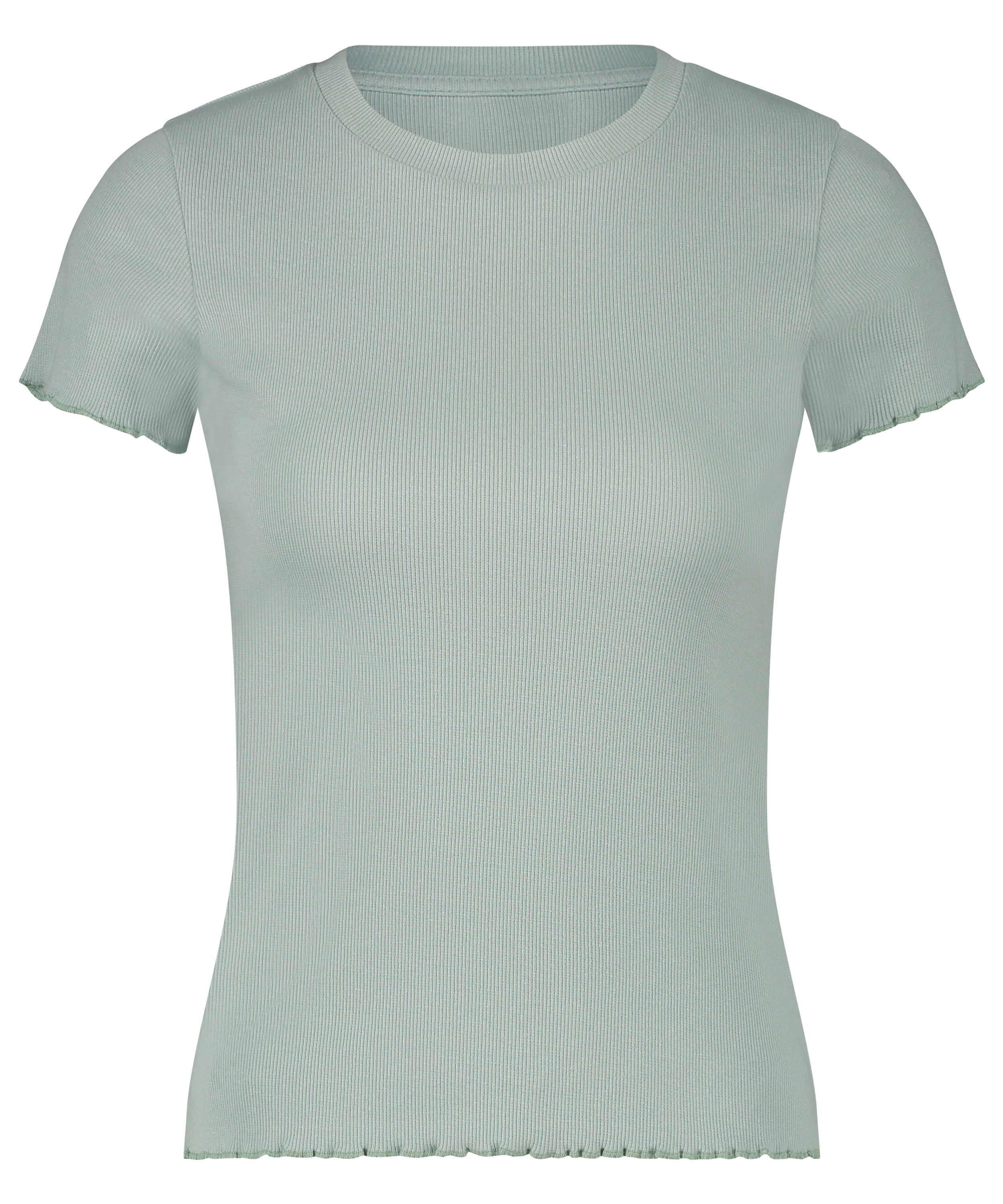 Katoenen shirt met korte mouwen, Groen, main