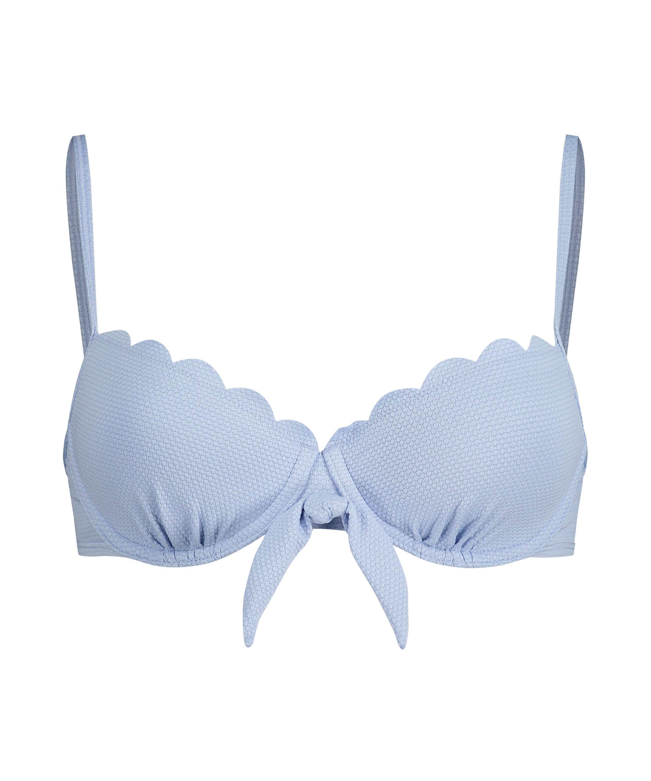 Haut de bikini pr&eacute;form&eacute; &agrave; armatures Scallop, Bleu, main