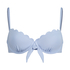 Haut de bikini pr&eacute;form&eacute; &agrave; armatures Scallop, Bleu