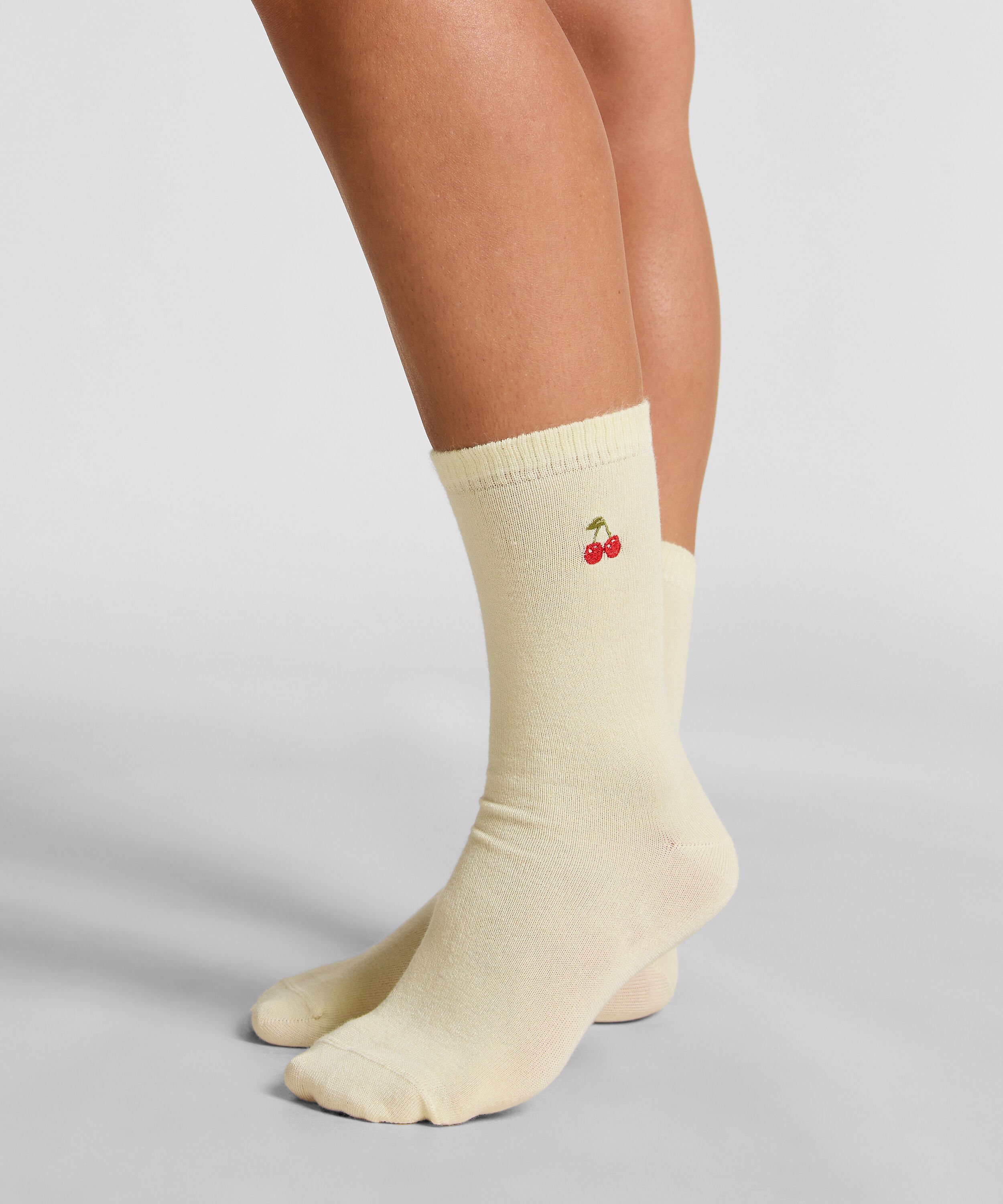 Chaussettes courtes en modal, Jaune