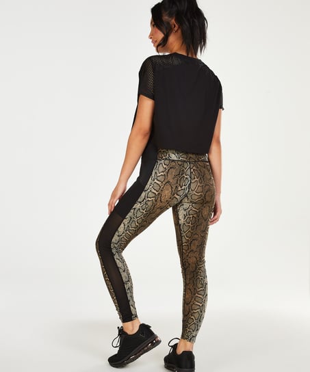 HKMX Crop Top Mesh, Zwart