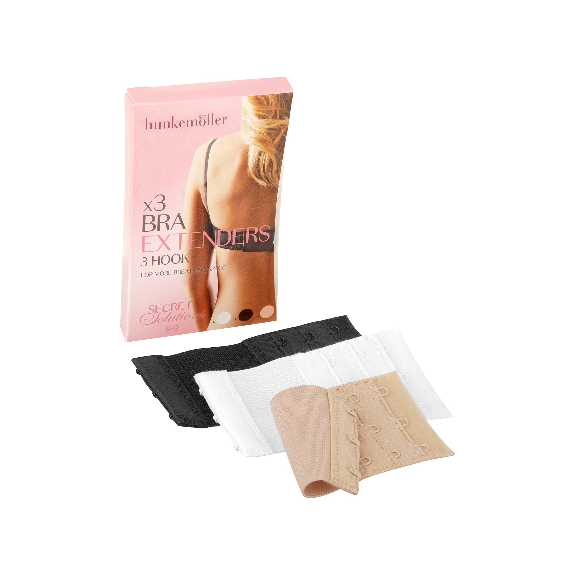 3-pack bh-verlengstukken, Wit 3-pack bh-verlengstukken, Wit