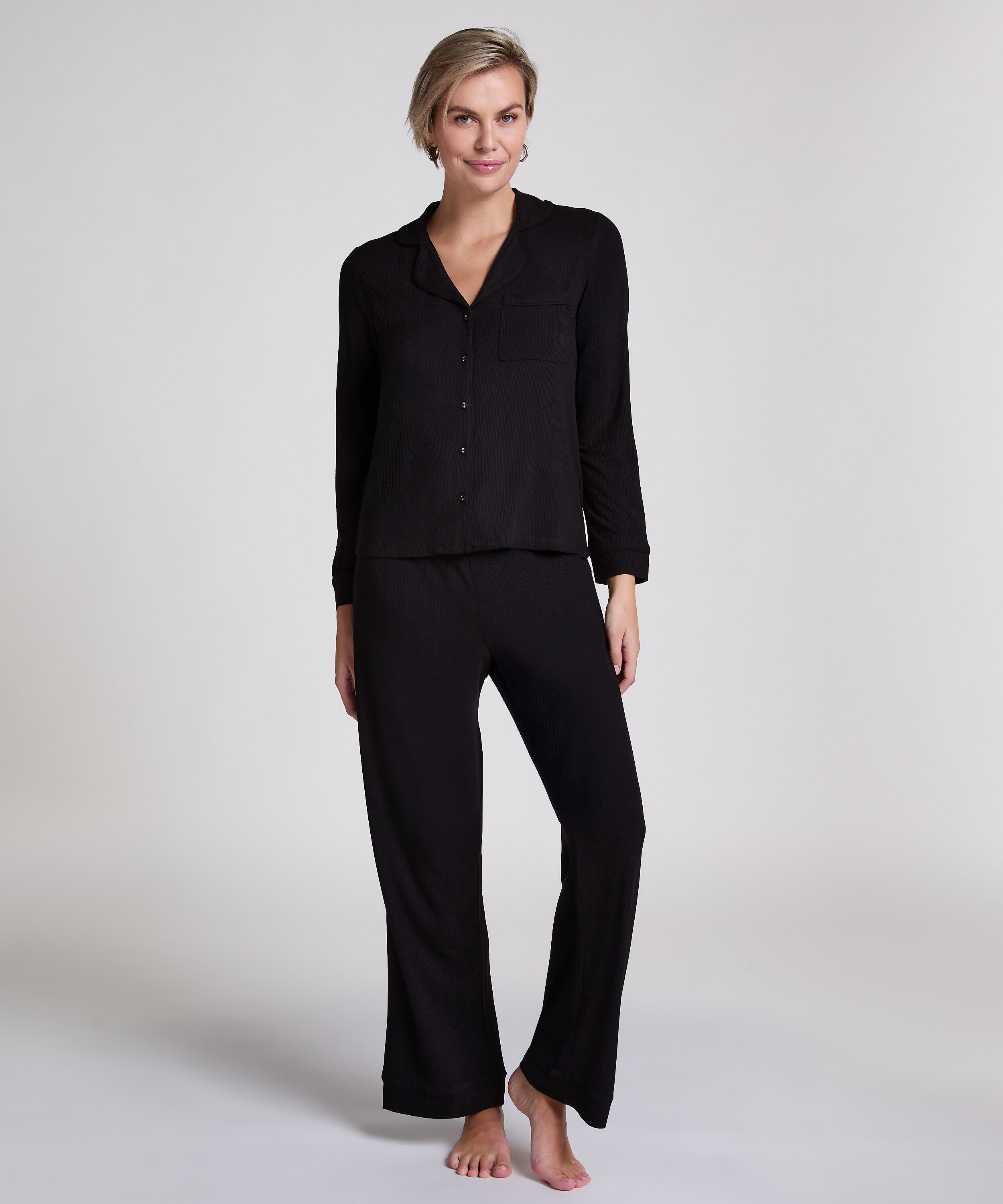 Jacket Rib Essential, Zwart