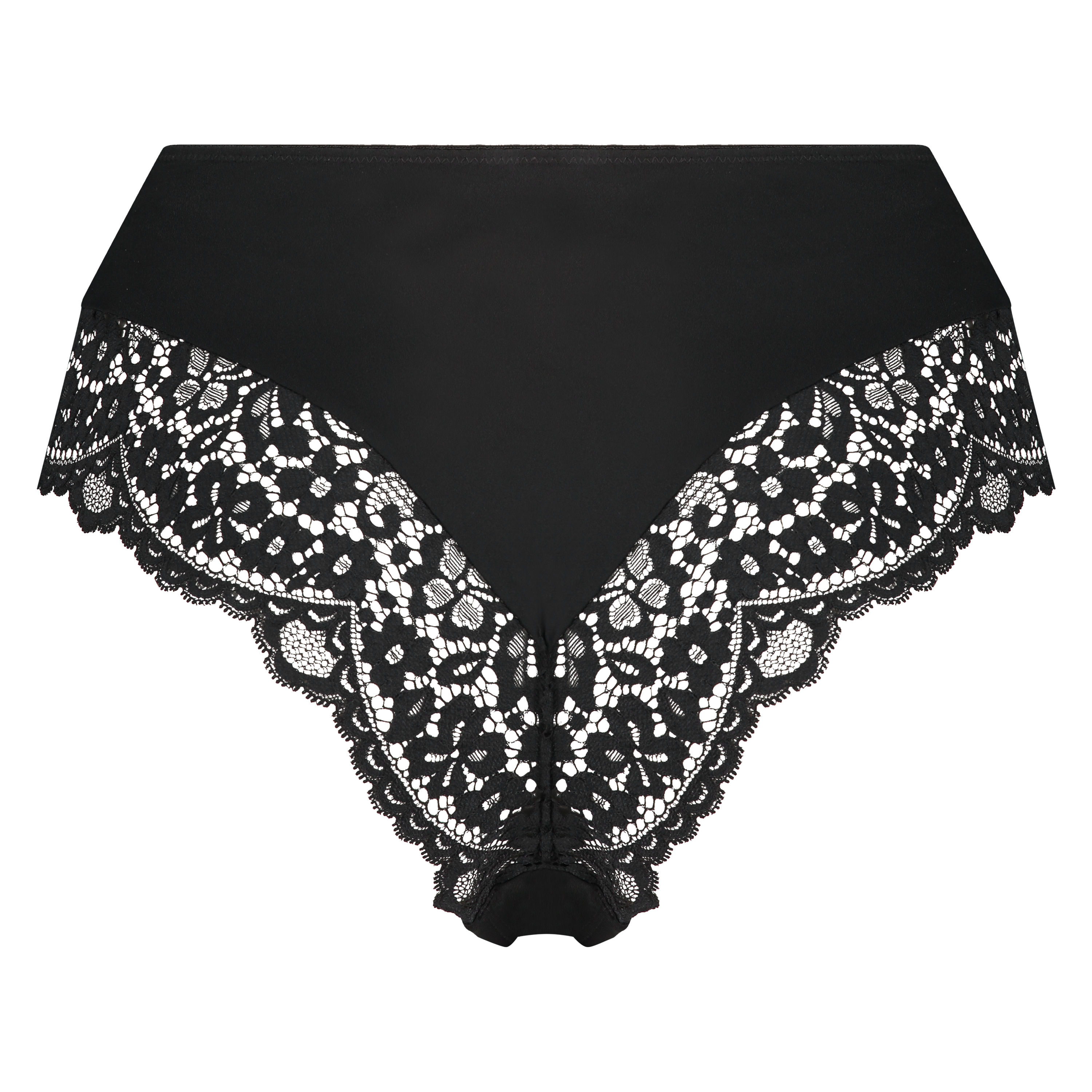 Slip br&eacute;silien &eacute;chancr&eacute; Marina, Noir, main