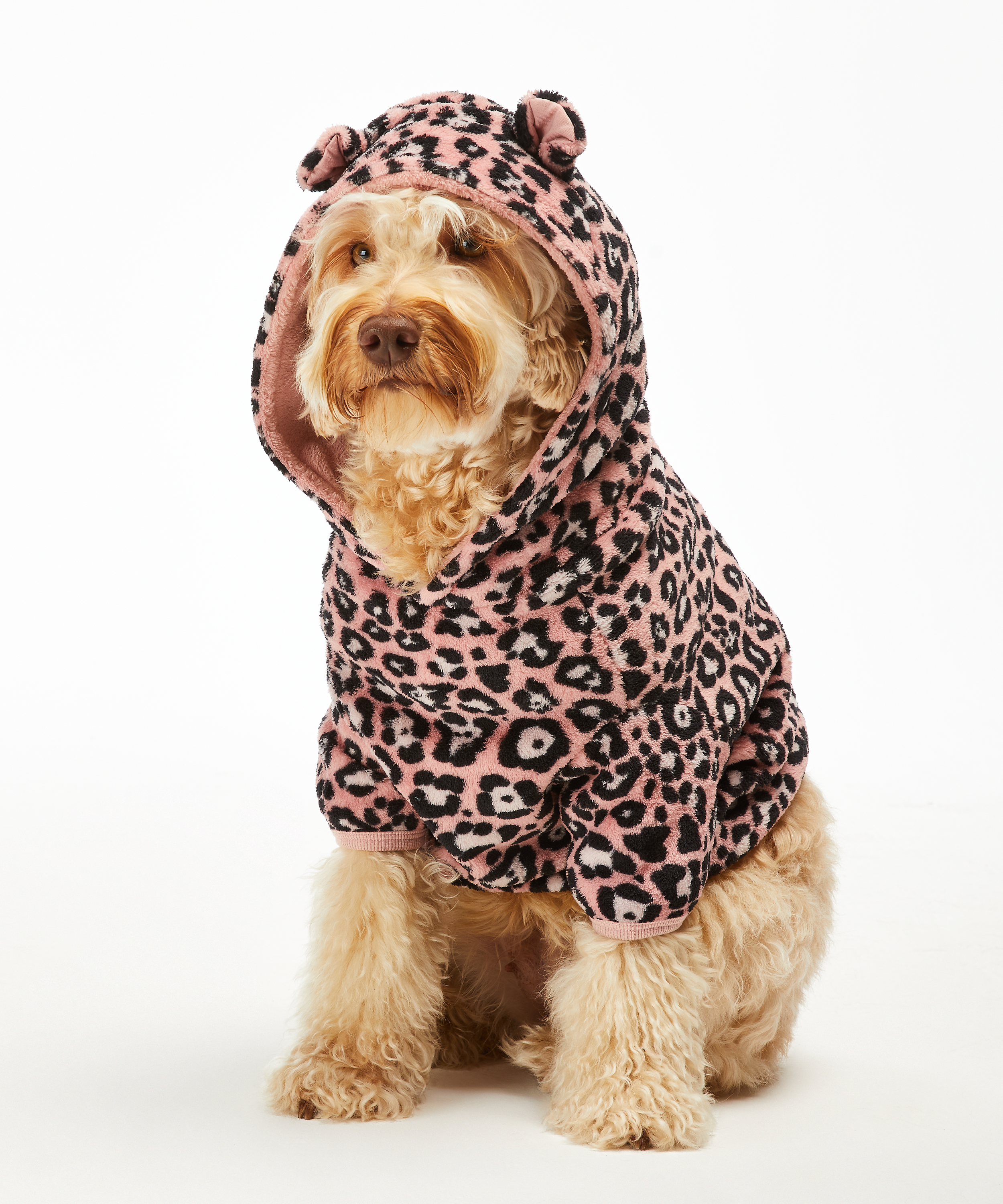 Fleece honden onesie, Roze, main