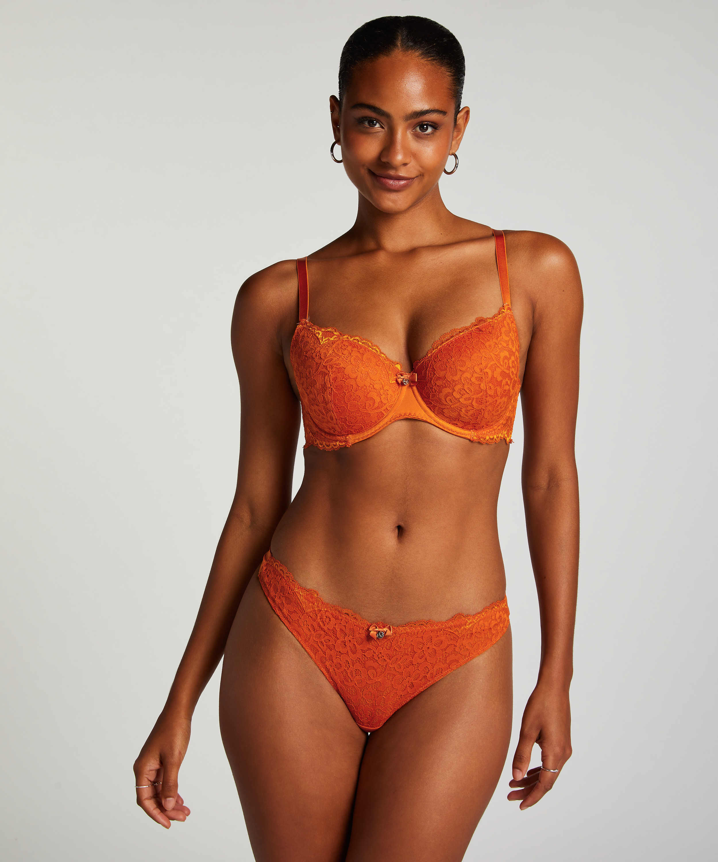 Soutien-gorge &agrave; armatures pr&eacute;form&eacute; Marine, Orange, main