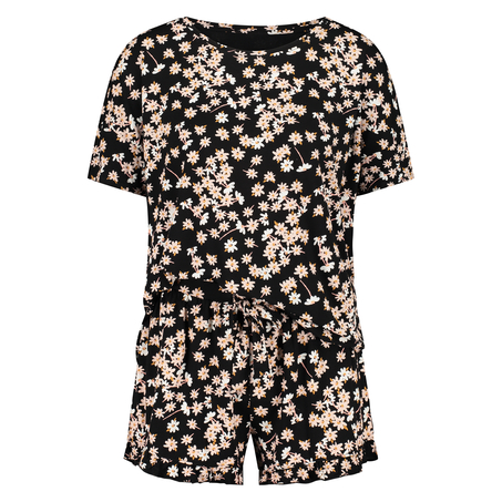 Korte pyjama set, Zwart