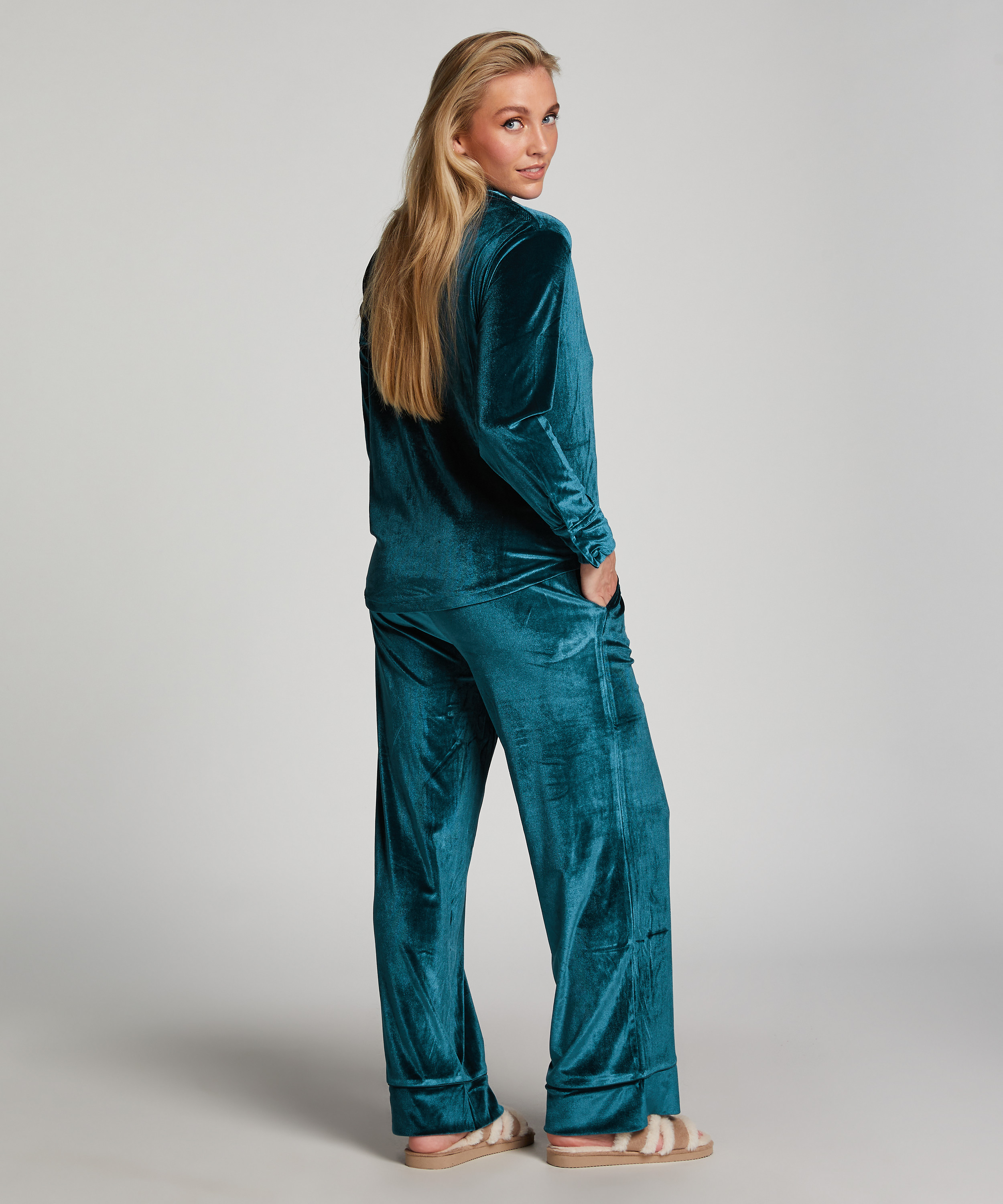 Pantalon de jogging Velours, Bleu, main