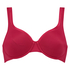 Soutien-gorge à armatures non-préformé Satin fleece, Rouge