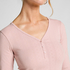 Pyjama top Henley, Roze