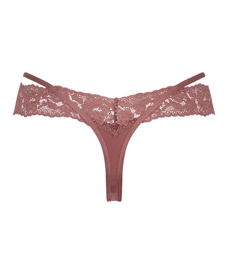 Extra lage v-string Elliena, Rood