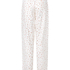 Geribde pyjamabroek, Wit