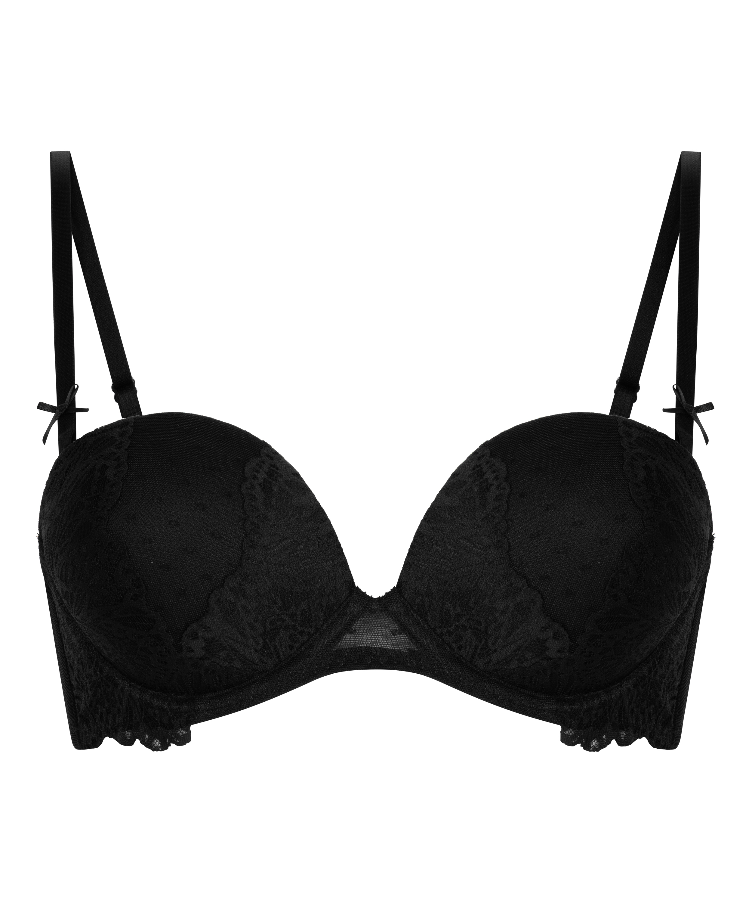 Soutien-gorge à armatures rembourré sans bretelles Posie, Noir, main