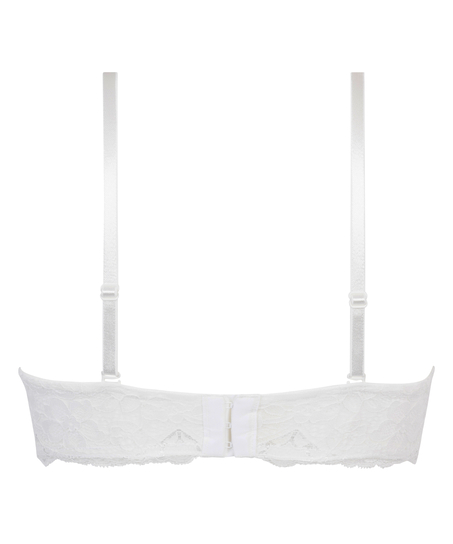 Voorgevormde strapless maximizer beugel bh Marine, Wit