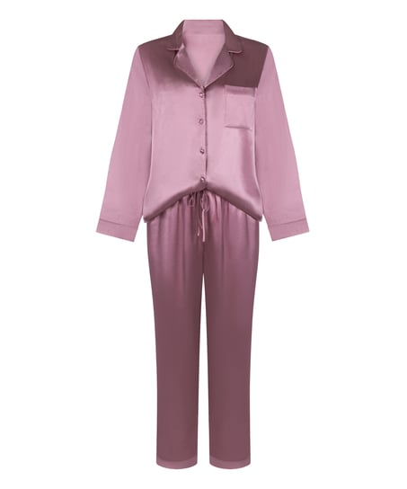 Ensemble de pyjama en satin Shiny, Rose