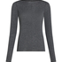 super soft Boothals shirt met Cashmere, Grijs