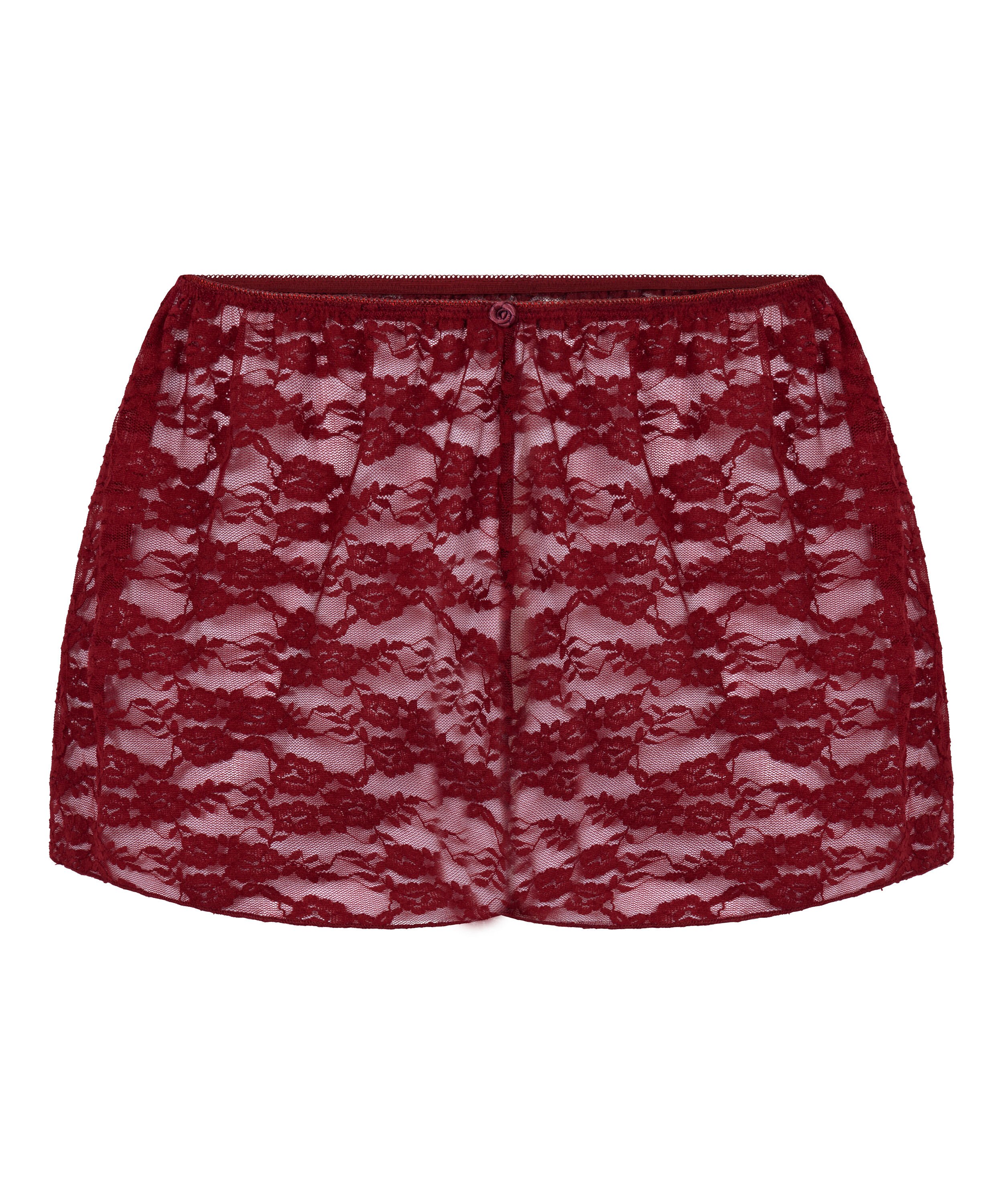 Short en dentelle int&eacute;grale, Rouge