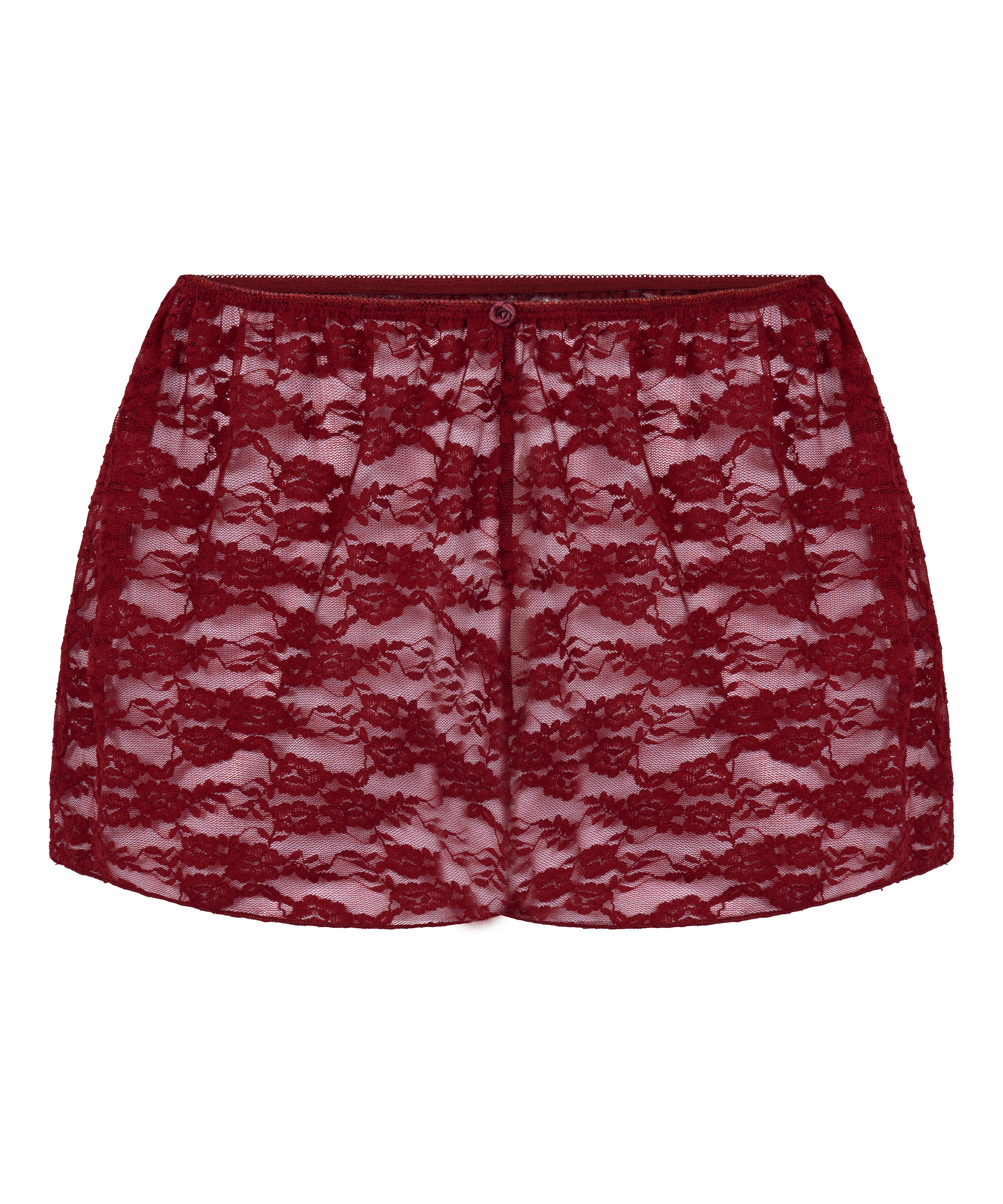 Short en dentelle int&eacute;grale, Rouge, main
